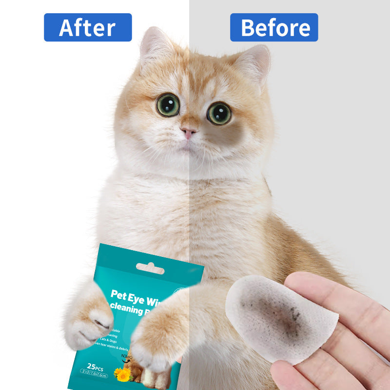 Pet Eye Cleaning Wipes – 25 Count