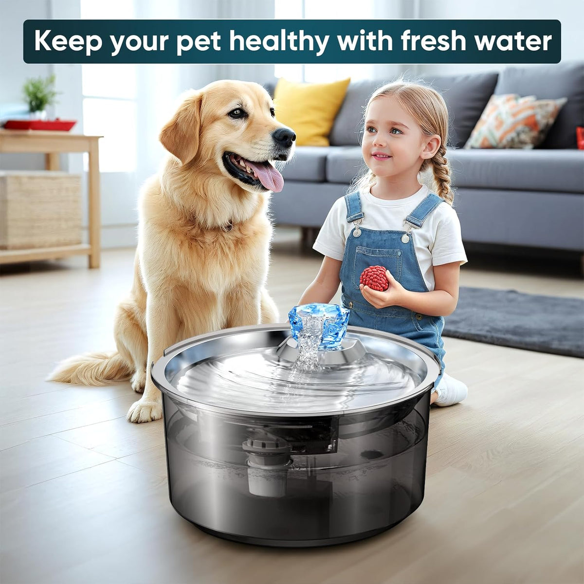 10L Stainless Steel Pet Water Fountain