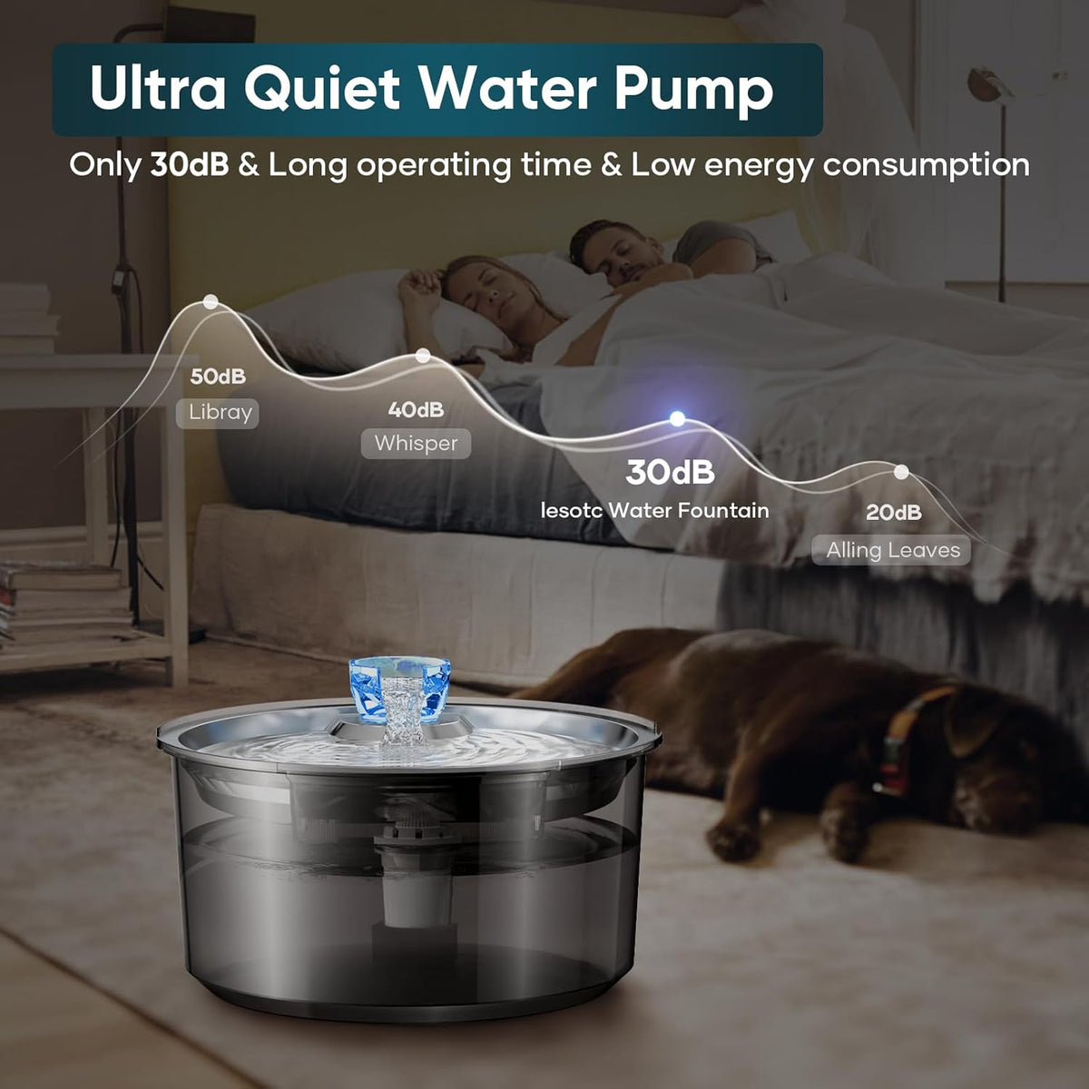10L Stainless Steel Pet Water Fountain